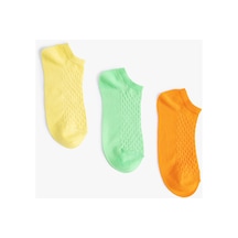 Koton 3'lü Patik Çorap Seti Çok Renkli Dokulu Multıcolor 3sak80396aa 3SAK80396AAMIX