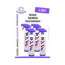 Pak 4 Lü 500 Ml Mucize Köpük Temizleyici Sprey Yağ Sökücü Yüzey Temizleyici Parlatıcı Loretta Dty-drz 10'lu Set