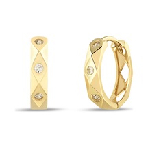 Debora Jewelry 14 Ayar Altın Tasarım Taşlı Halka Küpe