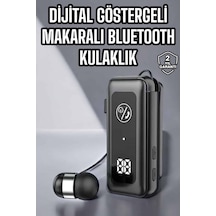 Kablolu Makaralı Bluetooth Kulaklık Uzun Pil Ömrü Dijital Göstergeli Kulak Içi