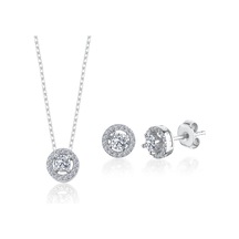 Mia Vento 0.75 Karat Effective Diamond Büyülü Işıltı İkili Tektaş Gümüş Set