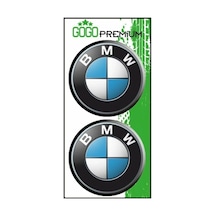 Bmw Uyumlu 7x7 Cm İkili Damla Etiket Siyah