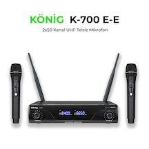 König K-700 Uhf 2x50 Kanal 2 El Kablosuz Mikrofon