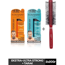 Fontenay Saç Şekillendirici Pudra Toz Wax Mat Effect Ve Ultra Strong 20gr + 1018 Tarak'ı 3'lü Set