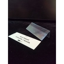 10 Adet Pvc Etiketlik Ürün Önü İsimlik 8 x 3 CM Açılı Ürün Tanıt...