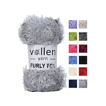 Furly Fox El Örgü Ipi Hırka Kazak Ipliği,tuylu Ip,pelus Ip,sakalli Ip,battaniye Ipi,paspas Ipi,gri