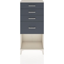 Hyperion Dolap 4 Çekmeceli 60x44x134 Aytaşı-antrasit Aytaşı