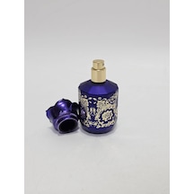 Desenli Doldurulabilir Parfüm Şişesi 50ml Mor - 003