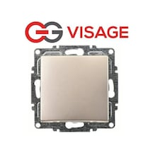 Günsan Visage Ambiance Metalik Bej Tekli Anahtar Çerçevesiz