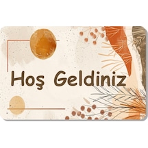 Dijital Baskılı Hoş Geldiniz Yazılır Desenli Dekoratif Dış Kapı Önü Ve Iç Mekan Paspası Yıkanabilir Turkuaz