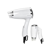 Seyahat Saç Kurutma Makinesi 1200 W Katlanır Saplı Hafif Fön Makinesi, Akıllı Taşınabilir 3 Isı Ayarlı Profesy