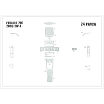 Peugeot 207 Torpido Kaplama 2007 27 Parça Alüminyum