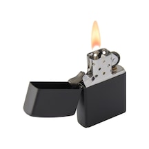 Mat Siyah Çakmak Zippo Tarzı Çakmak