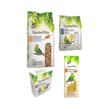 Gardenmix Muhabbet Kuşu Bakım Seti 4'lü Ballı Kuş Yemi 1 Kg X Gaga Taşı X Ballı Kuş Krakeri X Kuş Kumu