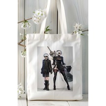 Art Hediye Nier Autamata Oyun Baskılı Omuz Çanta Model 2 Çok Renkli