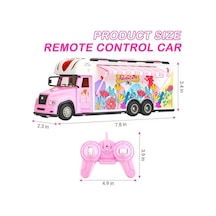 Uzaktan Kumandalı Pembe Karavan 2.4ghz Sesli Işıklı Pilli Rc Oyuncak 6+ Yaş Çok Renkli