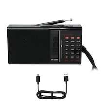 Meir M-568BT Bluetooth Hoparlör Şarjlı Fm Mini Cep Radyosu