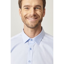 Ac&Co / Altınyıldız Classics Erkek Acık Mavı Ütü Gerektirmeyen Non-ıron Taılored Slim Fit Dar Kesim %100 Pamuk Gömlek Acık Mavı Açık Mavi