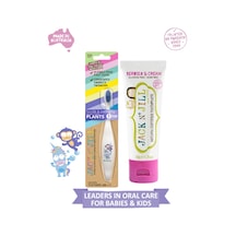 Jack N Jill Doğal Sertifikalı Bebek/çocuk Diş Seti Monkey Diş Fırçası + Orman Meyve Aromalı Diş Macunu 50g