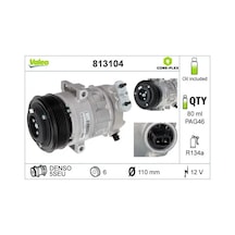 Fiat Doblo Klima Kompresoru 1.4 2010-2013 Valeo 813104