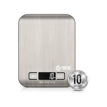Bydiz Dijital Mutfak Terazisi 10 Kg 1 Gr Hassas Mutfak Tartısı Paslanmaz Çelik Yüzey + Pil Hediyeli BY-005