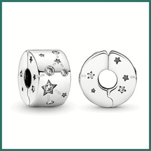 Yıldızlar Ve Galaksi Klips Charm / Asafaccessory Gümüş
