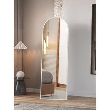 Dekoratif Boy Aynası 160cmx80cm Beyaz Çerçeve Beyaz