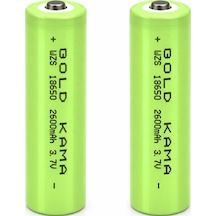 2'li Paket 18650 Şarj Edilebilir Pil - 3.7v 2600mah 2 Adet