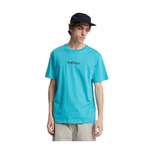 Quiksilver Fınelıne Mavi Bisiklet Normal Baskılı Erkek T-shirt