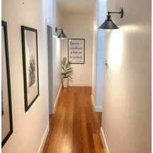 Riolight Retro,vintage, Siyah Mafsallı 1xe27 Hol,kolidor İçin Met Siyah