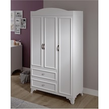 Baby Darling Lisa 3 Kapaklı Dolap Beyaz %100 Mdf Beyaz