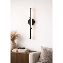Modern Aplik Çift Yönlü Çubuk Led Siyah Günışığı Lineer Avize Armatür 30cm Çubuk Uzunluğu 30cm