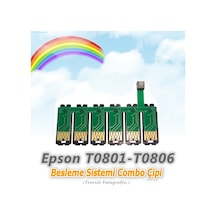 Epson T0801-T0806 Uyumlu Besleme Sistemi Combo Çipi