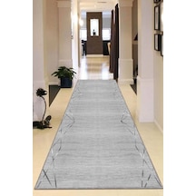 Gri Kaymaz Modern Kesme Rulo Özel Ölçülü Yolluk Ar1497n11