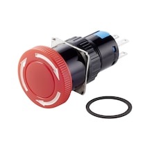 Onpow Las1-ay-22ts 16mm Acil-stop Buton Bas-çevir 2no/2nc 6 Uçlu