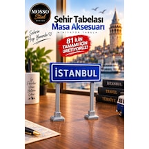 Minyatür Şehir Tabelası Dekorarif Masa Aksesuarı