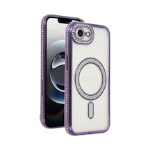 Newface - 955 - Apple Uyumlu iPhone 16e Joke Simli Magneticsafe Kılıf - - Ece-umay - Derin Mor