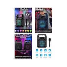 Fantastic Quality Q-max Ps-1283 Bluetooth Wireless Mikrofonlu Hoparlör Ve Speaker 6.5'' Usb Sarjlı