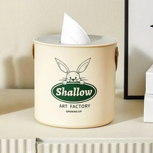 A-yuvarlak Tuvalet Rulo Kağıt Konteyner Oturma Odası Yatak Odası Peçete Tutucu Ev Tuvalet Kağıdı Depolama Masaüstü Doku Kutusu Toz Geçirmez