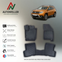 Dacia Duster 2018-2022 Uyumlu Havuzlu Oto Paspas 4x2 Prestige Paket