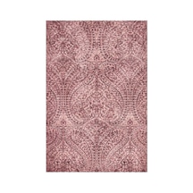 Kartela Halı Paisley Halı Kaymaz Taban Makinede Yıkanabilir Halı Gül Kurusu - 200 X 300 Cm