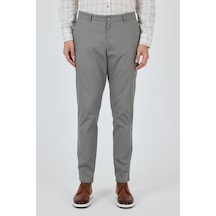İmza Füme Gabardin Yan Cep Düz Paça Comfort Fit Pamuklu Casual Chino Pantolon 1003250121 Füme