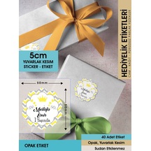 Doğum Günü Etiketi-fil Kral Taçlı Cemiyetleriniz Için 5 CM - 40 Adet Opak Sticker Renkli