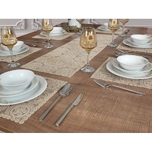 Amerikan Servis Supla Ve Runner Set Bej