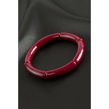 Zr - 610 - Model Silindir Plastik - Nazblsmm - Bileklik Bordo