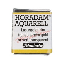 Schmincke Horadam Aquarell Artist Sulu Boya Transparent Green Gold Yarım Tablet