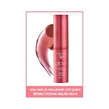 Golden Rose Glow Kiss Tinted Shea Yağı Hyaluronik Asit Ve Vitamin E İçeren Renkli Dudak Balmı 04 Peach Shake
