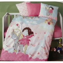 Bebek Nevresim Takımı Pamuk Fairy 100 150 Pembe