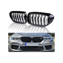 Bmw G30 Çift Şeritli Ön Panjur Izgara 2018-2020 Arası Parlak Siyah