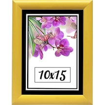 Hediyelik Çerçeve Dekorasyon Kişiye Özel Ev Home Ofis Resim Çerçevesi 10x15 Sarı 10x15-lam22-sarr